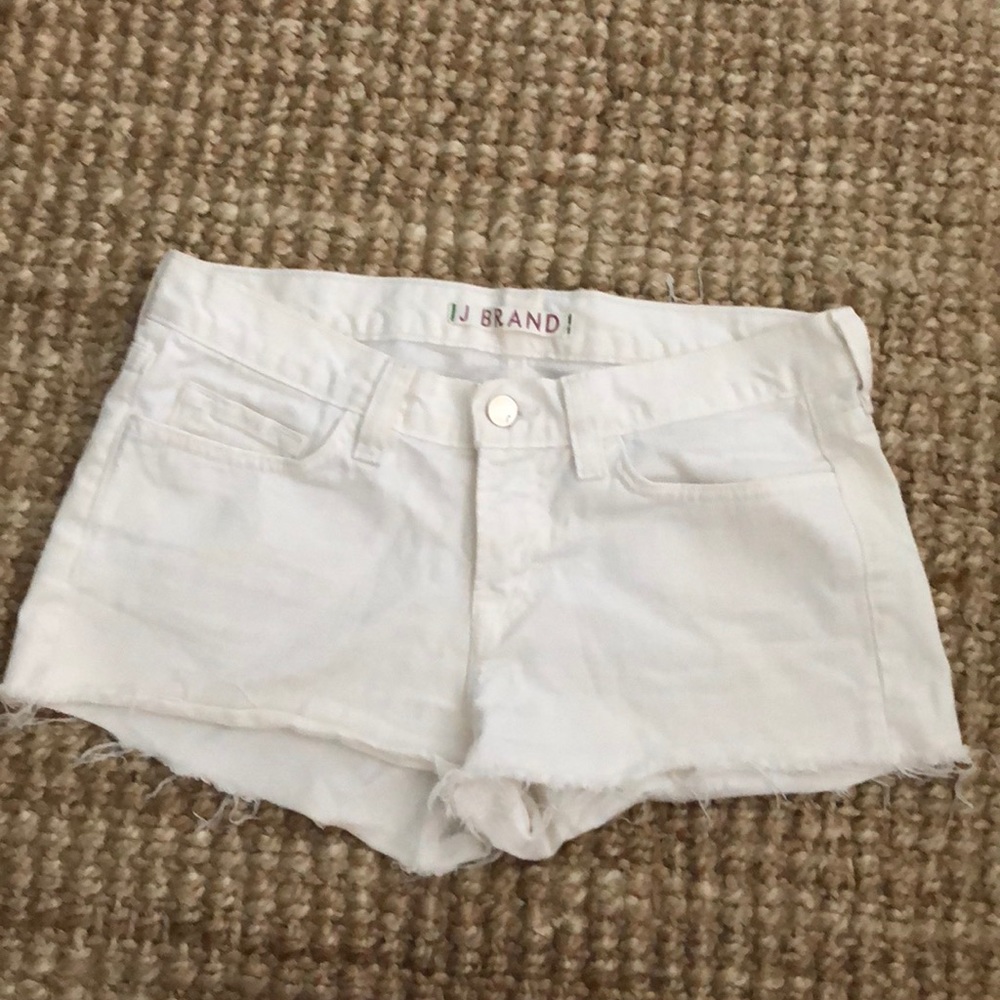 J brand white jean shorts